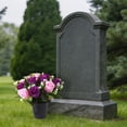 thumbnail image 5 of Artificial Cemetery Flowers for Grave, 12 Heads Artificial Roses Flowers With Pot, Memorial Day Flowers for Cemetery, Outdoor Grave Decorations, 5 of 6