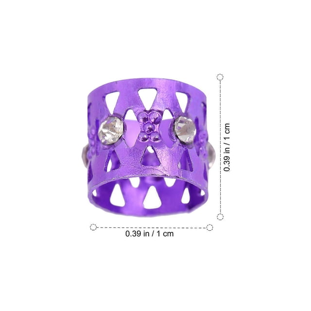 Dreadlocks Rings Fashion Hair Braids Rings Tube for Decor 50Pcs Pack