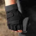 thumbnail image 5 of Guantes Tácticos,Medios Dedos con Protección de Conjuntas,Guantes sin Dedos,Guantes Motociclista Tipo Militar,Guantes Ciclismo protección de Golpes. Negro，marró，Verde, 5 of 5