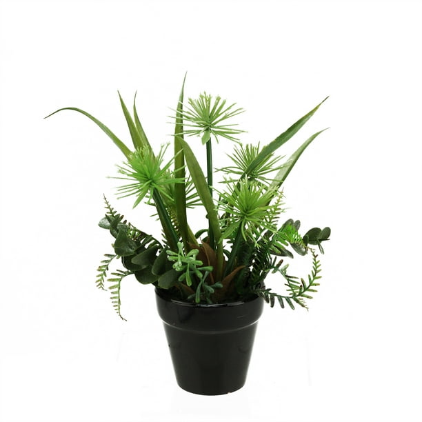 Northlight 10" Plante Succulente Artificielle en Pot Verte Mélangée