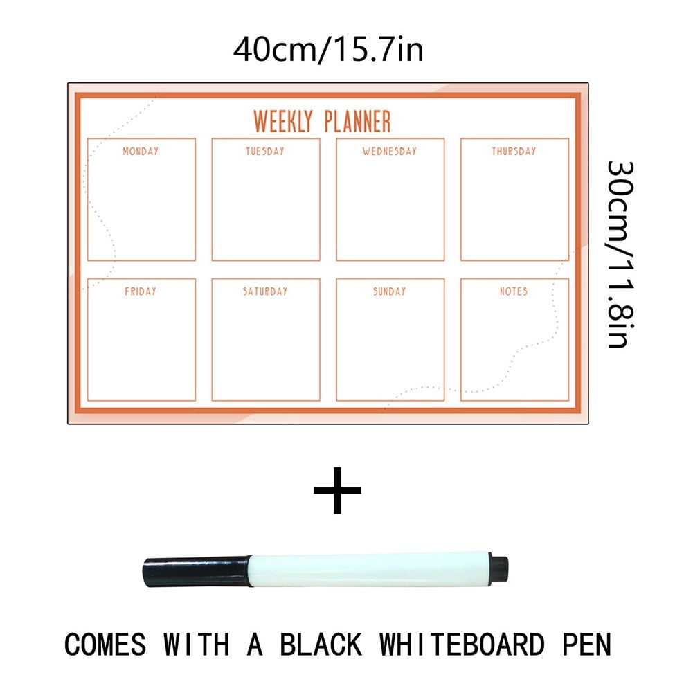 Removable Weekly Planner Whiteboard Dry Wipe Fridge Calendar Board Noticeboard