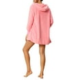 thumbnail image 3 of Unique Bargains Womens 3 Pcs Pajamas Coat Jacket and Crop Top with Shorts Lounge Set XL Pink, 3 of 6