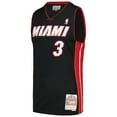 thumbnail image 2 of Men's Mitchell & Ness Dwyane Wade Black Miami Heat 2012/13 Hardwood Classics Swingman Jersey, 2 of 4