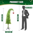 thumbnail image 2 of ZpigToor 5FT Lime Green Christmas Tree Bendable Artificial Christmas Tree Whimsical Christmas Tree for Indoor Christmas Party Decor Whimsical Decor (5 FT), 2 of 6