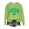 thumbnail image 2 of POTETI Womens St Patricks Day Shirt Long Sleeve Crew Neck Irish Shamrock Sweatshirts Tops, 2 of 5