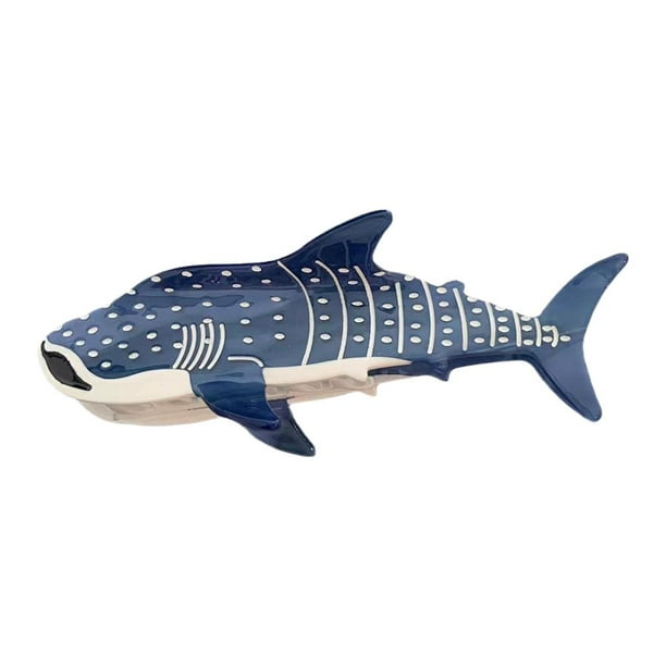 Pinza para el pelo de animales EZLIFE con forma de tiburón y acetato de ballena azul Z4I2