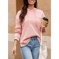 thumbnail image 2 of Sudadera con capucha Dokotoo de manga larga, punto gofrado, holgada, para mujer, 2 of 6