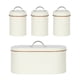 thumbnail image 1 of 4 botes de cocina para encimera, , contenedor de almacenamiento de pan decorativo hermético, contenedor de pan para té, azúcar, harina,, 1 of 9