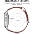 thumbnail image 7 of Band For Apple Watch With Free Tempered Glass Screen Protector 42mm/44mm, Jimbird Soft PU Leather Replacement Strap Wrist Band for Women Nike+, Series1/2/3/4(Protector just fit 42mm), 7 of 7
