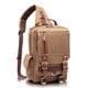 thumbnail image 1 of KAUKKO Canvas Messenger Bag Cross Body Shoulder Sling Backpack Travel Senderismo Chest Bag KAUKKO FD252-Khaki, 1 of 4