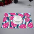 thumbnail image 3 of MKHERT Funny Dragon Fruits on Blue Stripes Placemats Table Mats for Dining Room Kitchen Table Decoration 12x18 inch,Set of 4, 3 of 4