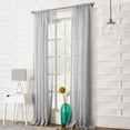 thumbnail image 3 of Silvia Crushed Semi-Sheer Curtain Panel, Crafted From Soft, Lightweight Fabric, 50 Inch By 84 Inch, Gray, 3 of 4