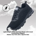thumbnail image 5 of AOV Mens Running Shoes Casual Tennis Athletic Gym Fashion Lightweight Sneakers Black US 7.5, 5 of 6