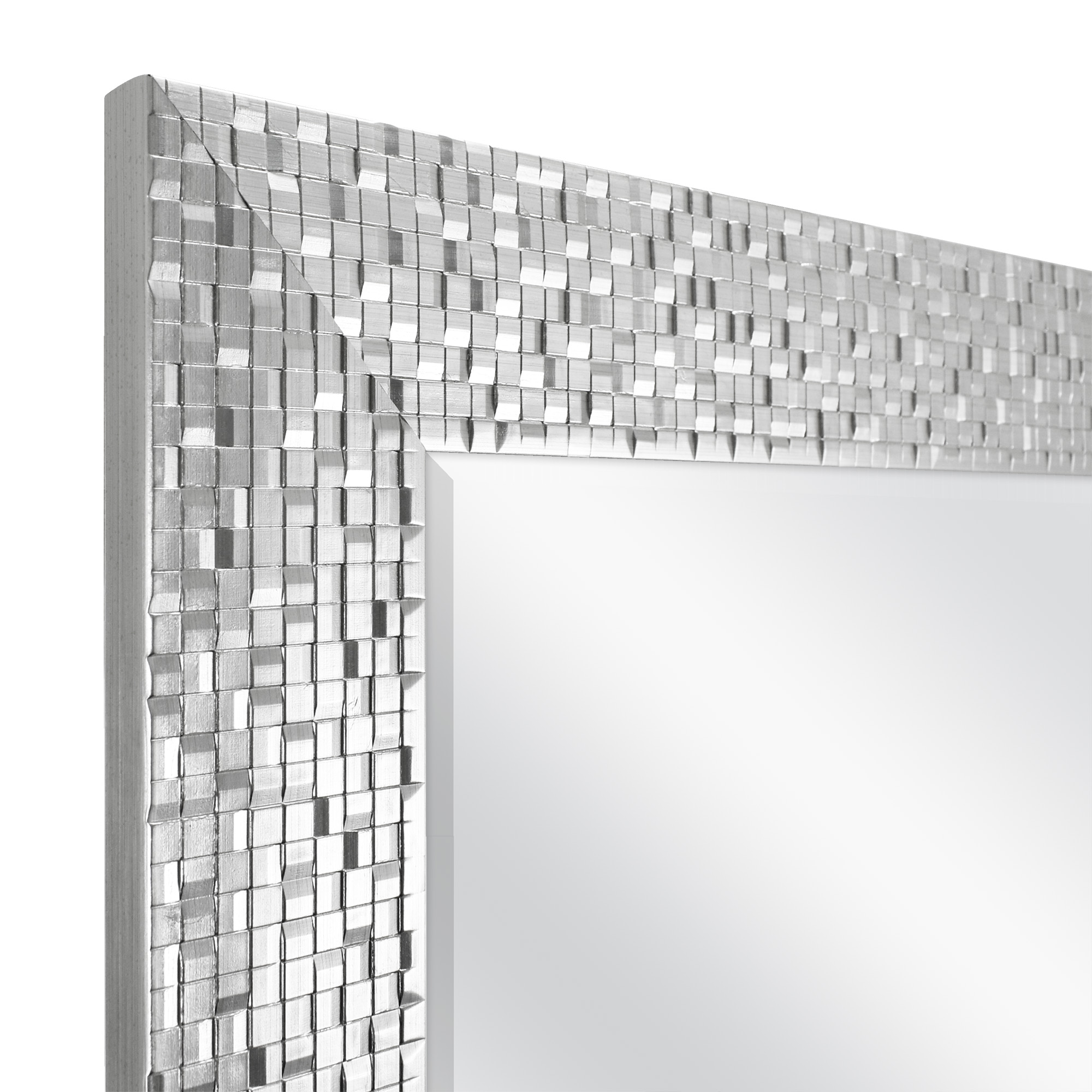 Better Homes & Gardens Silver Glam Mosaic Tile Wall Mirror, 23x28 Inch - image 4 of 7