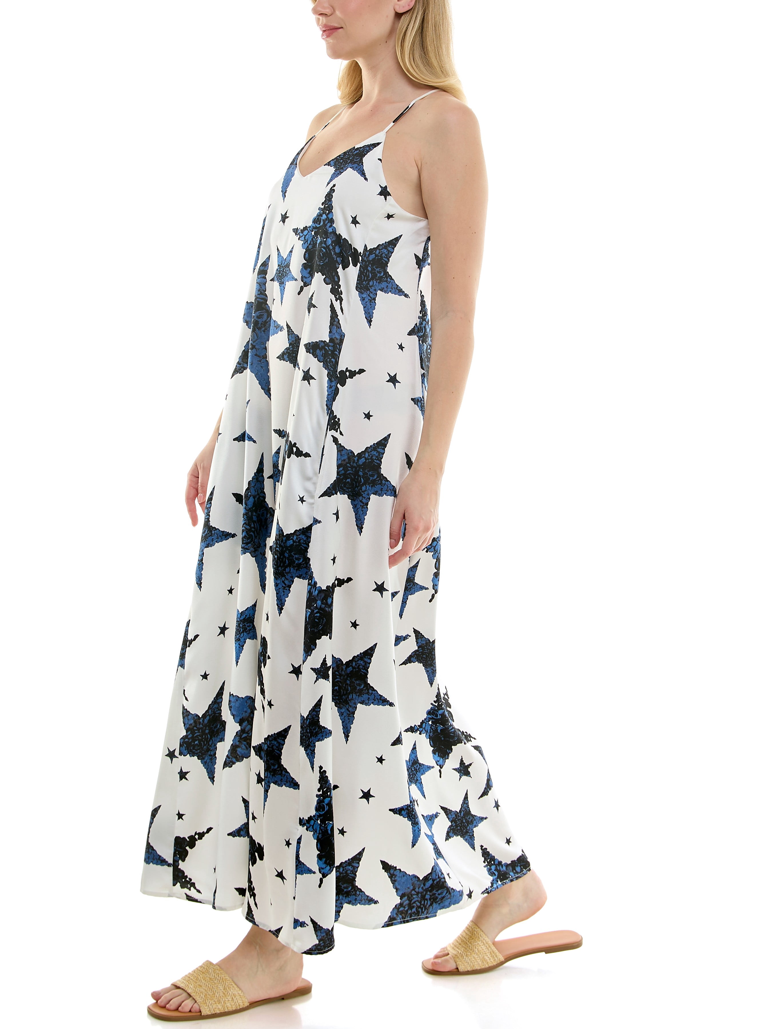 Nicole Miller Women's Maxi Slip Dress With Built In Bra, Sizes S-XL
