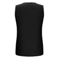 thumbnail image 5 of Liquidation! Hauts Grande Taille pour Femmes, Blouse à Manches Courtes d'Été pour Femmes, Mode Décontractée Sans Manches Unie Col en V Blouse, 5 of 5