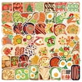 thumbnail image 1 of Paquete de pegatinas Food Toast, 50 unidades, impermeables, para botella de ordenador portátil, 1 of 2
