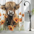 thumbnail image 2 of Farm Yak Fabric Shower Curtain Spring Tulip Flower Washable Shower Curtains for Bathroom, Waterproof Bath Curtain with Hooks Home Decor 36x72in, 2 of 8