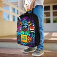 thumbnail image 5 of Geometry Dash Casual Backpack Shoulder Bag Daypack Computer Bag with Pocket High Capacity Schoolbag for Student College, 5 of 8