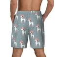 thumbnail image 2 of Lsque Mens Swim Trunks Cartoon Poodle Dog Pattern - Bathing Suit Compression Liner - Beach Swim Shorts Swimwear - (S-3XL) - Stretch Quick Dry -Small, 2 of 9
