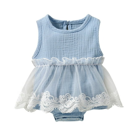 

KI-8jcuD Baby Gifts For Girls Girls Sleeveless Pullover Romper Tulle Bodysuits Clothes Coats For Baby Girls Baby Body Suits Girl Long Sleeve Bodysuits Ballet Dance Leotards 6-9 Month Girl Cl