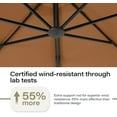 thumbnail image 5 of NIAIZEK 11 Multicolor Curved Cantilever Offset Hanging Patio Umbrella, with Base, 360° Rotation, 5 of 7