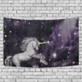 thumbnail image 1 of ABPHQTO Tapiz de noche de bosque de unicornio, decoración para colgar en la pared, decoración del hogar, sala de estar, dormitorio, 150x225 cm, 1 of 4