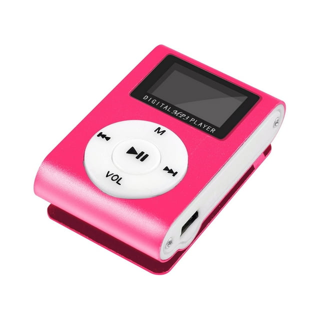 Usb To Usb Cable Portable MP3 Player with LCD Screen, 1PC Clip-On Design for Sports Music, Supports Micro SD Card MP3 Format, 4.8x3x1.5cm Aluminum, Black