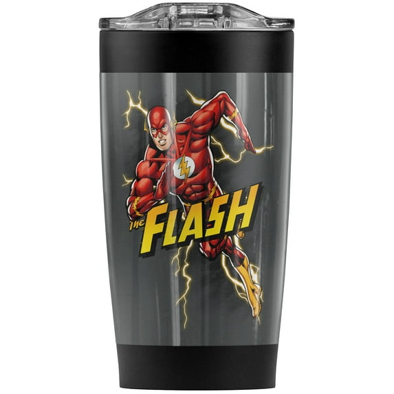 The Flash Bolt Run Stainless Steel Tumbler 20 oz Coffee Travel Mug/Cup, Vacuum Insulated & Double Wall with Leakproof Sliding Lid | Great for Hot Drinks and Cold Beverages