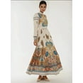 thumbnail image 4 of Printed A-Form Maxi Dress with Belt, 4 of 7