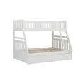 thumbnail image 3 of Topline Home Furnishings  White Twin over Full Bunk Bed with Toy Storage, 3 of 5