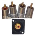 thumbnail image 2 of Adaptador de soldadura de montaje en Panel RCA hembra a conector AV de Terminal de soldadura para máquina de juegos de Audio de TV núcleo amarillo, 2 of 10