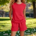 thumbnail image 5 of Mifsaly Girls Boys 2 Piece Summer Outfits Sleeveless Tank Top and Shorts Breathable Lightweight Kids Solid Casual Playwear, 5 of 5