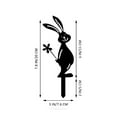 thumbnail image 3 of Fiudx Decoración de Jardín con Forma de Conejo de Pascua, Tapón Metálico para Suelo, Estatua de Primavera para Jardín, Letrero para Césped, Material de Hierro Duradero, Resistente a La Oxidación, Fác, 3 of 6