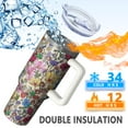 thumbnail image 5 of OBREWU Pioneer Flower Tumbler with Handle and Lid,Pioneer Flower 40oz Double Wall Vacuum Insulated Tumbler,Cups Gift for Women and Men, 5 of 7