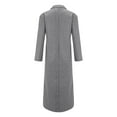 thumbnail image 6 of Yigetop Winter Coats for Women Women's Winter Double Breasted Wool Coat Long Sleeve Notch Lapel Long Trench Coat Trench Coat Women Grey L, 6 of 9