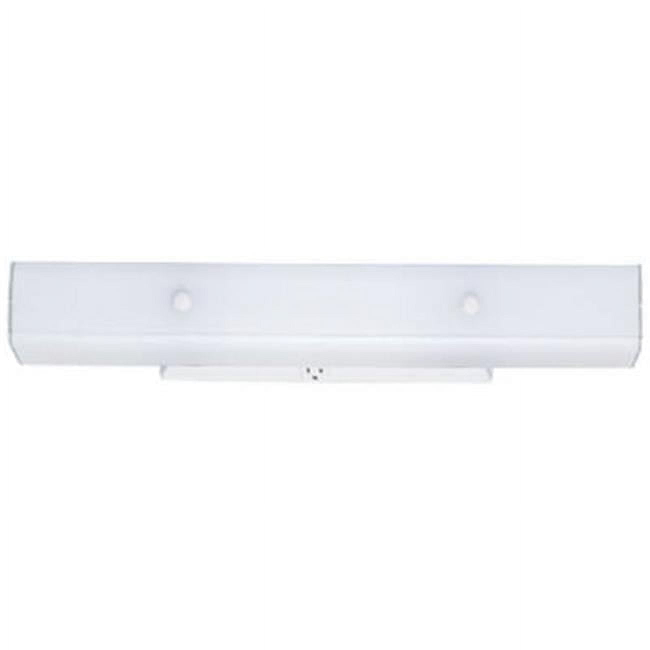 Westinghouse White 2 lights Incandescent Bathroom Channel Fixture Wall Mount