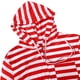 thumbnail image 4 of Pijamas navideños de talla grande para parejas, monos a rayas rojas y blancas para adultos con mono con cremallera, ropa de dormir con capucha, 4 of 4
