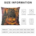 thumbnail image 5 of Orinice Owl Pumpkin Castle Graphic Decorative Cushion Throw Pillow Cover for Home Couch Living Room Bed Sofa, Halloween Autumn Pillowcase for Home Decor 1PC 20x20in, 5 of 5