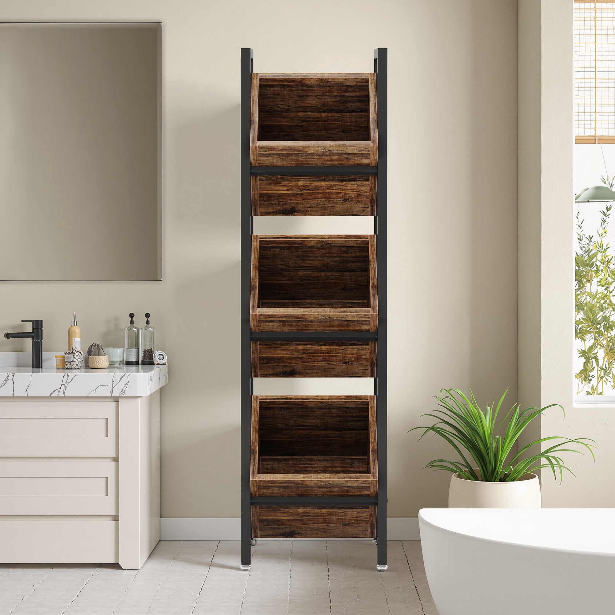 MAYEERTY Angled Design Wine Storage Rack for Neat Organized Wine Area