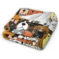 thumbnail image 2 of Cute Dog Fun Face Blanket, Soft Blankets Flannel Bed Throw Cozy Lightweight Plush Gifts for Kids Boys Girls Women Men Sofa Couch Bedroom Living Rooms Warm All Season, Home Decor, 80"x60", 2 of 6