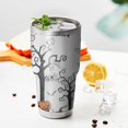 thumbnail image 3 of 30oz Halloween Night Scene Pattern Tumblers Stainless Steel Tumbler with Lid and Straw,Vacuum Insulated Double Wall Travel Tumbler Cups Mug with Cleaning Brush for Coffee,Tea, 3 of 7
