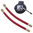 thumbnail image 3 of 2pcs Bike Pump Extension Hose Increasing 16.6cm/6.5in Length Nylon Copper Materials Double Valve Design Inflator Tube, 3 of 8