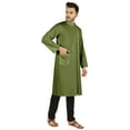 thumbnail image 2 of Atasi Indian Designer Kurta For Mens Party Wear Traditional Dress Solid Ethnic Long Shirt, 2 of 7