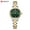 Green Dial_Silver Gold, variant on Women's Watches Waterproof Quartz Watches Stainless Steel Strap Korean Fashion Diamonds Ladies Watch