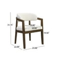 thumbnail image 3 of Christopher Knight Home Modern Dining Chairs, Open-Back, Solid Wood Frame, Walnut, Set of 2, 3 of 9