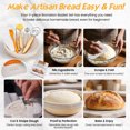 thumbnail image 4 of Banneton Bread Proofing Basket Set,10 Inch Round & 9 Oval Sourdough Bread Baking Supplies With Linen Liner - Sourdough Starter Kit, 4 of 7