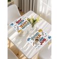 thumbnail image 5 of Funny Words Placemats Set of 12, Cartoon Orange Blue Luck Placemats for Dining Table, Place Mats for Kitchen Tabletop, Waterproof Wipeable Dining Table Mats Set, 5 of 9