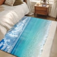 thumbnail image 5 of Ocean Blue Area Rug 3x5 FT, Non Slip Entryway Bedside Carpet, Beach Nature Coast Sea Shore Sky Seawater Washable Soft Floor Carpet Indoor Mat Non-Shedding Throw Rug for Dorm Kitchen Home Office, 5 of 9
