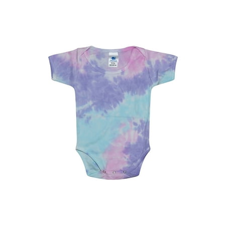 

Colortone Tie-Dye Baby Bodysuit Infant Creeper Multi-Color Unisex 6M to 24M